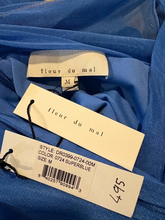 Fleur Du Mal Blue Cindy Mini Dress Party New - Picture 13 of 14